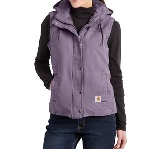 Carhartt hooded vest purple lilac lavender XS Berkeley Sandstone